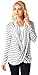 Popana Criss Cross Stripe Cardigan Top - Made in USA