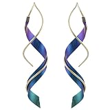 14K Gold-filled Niobium Spiral Earrings (Hand-crafted)
