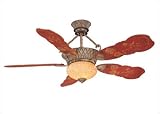 Savoy House 528000MO300 The Venice Remote Control Vintage Gold Traditional Ceiling Fan 52 Blades