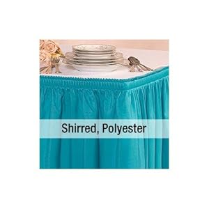 Polyester Shirred Table Skirting (SOLD PER FOOT) [Set of 2] Color: Ivory, Size: 16 ft.