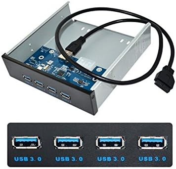 LMYQ 20 Pin Motherboard to 4 USB 3.0 Ports Front Panel Bracket For 5.25" CD DVD ROM