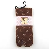 Women’s Dragonfly Tabi Fashion Midcalf Socks with 7 inch cuff, Brown