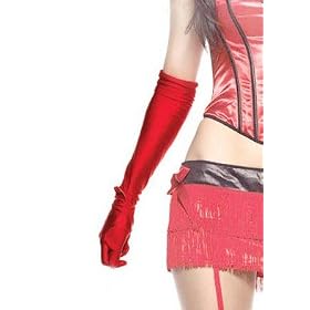 Elbow Length Satin Gloves