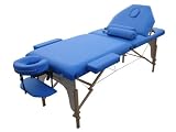 Blue 2" Pad 3 Fold Reiki Massage Table W/Free Two Bolster
