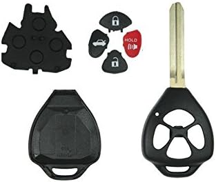 2007 TOYOTA YARIS IGNITION REMOTE KEY SHELL 4 BUTTONS BLANK CASE FOB UNCUT BLADE REPLACEMENT for HYQ12BBY (****Not a complete remote, EMPTY case only as pictured****)