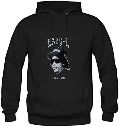 RHUAN Men's Eazy-E Singer N.W.A Band Hoodies XXL Black
