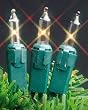 Set of 100 Clear Mini Christmas Lights - Green Wire