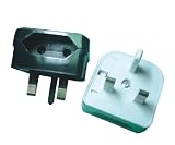 NPC Euro 2 Pin to UK 3 Pin Converter Adapter - WHITE