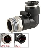 Buy Amico 20.6mm Male Thread to 12mm Push in to Connect Air Fitting by uxcell