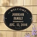 Whitehall Welcome Oval Family Established Wall Plaque (1398)