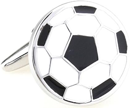 Inspire Jewelry Mens Soccer Ball Black White Cufflinks with Presentation Gift Box Suit Wedding Business