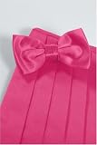 Bowtie and Cummerbund Set - Luxury Satin Bubblegum