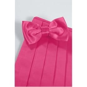 Bowtie and Cummerbund Set - Luxury Satin Bubblegum