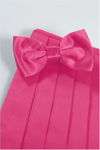 Bowtie and Cummerbund Set - Luxury Satin Bubblegum