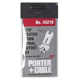 Porter-Cable 43218 3 16-Inch Piloted Down Spiral Drywall Cutout Bit by Porter-Cable