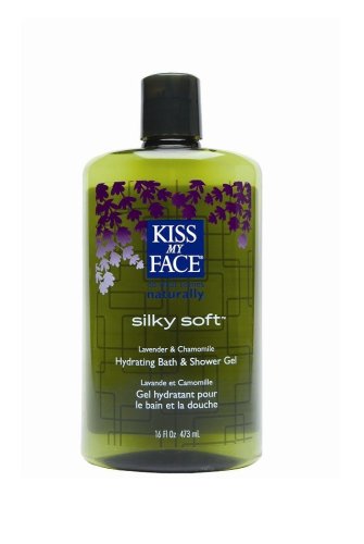 Kiss My Face Silky Soft Soothing Bath & Shower Gel, lavender & lily 16-Ounce Bottles (Pack of 3)