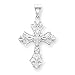 14k Diamond-cut Filigree Cross Pendant