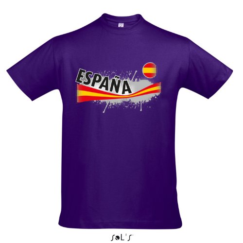 Fanshirt Herren ESPANA, Spanien Ländershirt EM / WM Trikot S-XXL , Dark purple , S