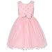 Richie House Girls' Princess Dress with Mesh and Bow RH1935-B-8 Pink