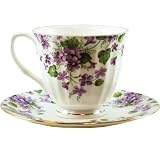 Violet Cup and Saucer