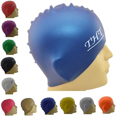 Natural Silicone Swimming Cap - Perfect To Keep Hair Dry - Recreational, Competitive and Fitness Swimmers - The Premium Silicone Swim Caps With Beautiful Design Highly Elastic & Large Stretch - Greater Durability Than Latex Swimming Caps - Unisex Women and Men - Eco-Friendly, Non-Allergenic & Best Quality Custom Manufacturing - Lightweight And Comfortable For Lady & Gentlemen Adults And Children, Girls and Boys