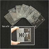 McGowan TT00120 Tuftop Hot on Clear Coasters Set of 6