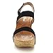 FOREVER FREYA-34 Women's Vamp Strap Sling Back Cork Platform Ankle Strap Sandals