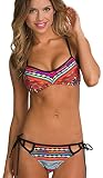 Elady Women Bikini Print Swimsuit Top Bottom Sets Sexy Beachwear (S)