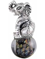 Silverado Silver Murano Glass Lucky Elephant Bead Charm MAU009