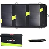 X-DRAGON High Efficency 20W Solar Panel Charger with iSolar Technology for iPhone, ipad, iPods, Samsung, Android Smartphones and More(iSolar Technology, Foldable, Portable)