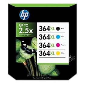 HP 364 XL Multipack - Lot de 4 cartouches d'encre (noir, cyan, magenta, jaune)