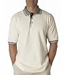 UltraClub Adult Color-Body Classic Pique Polo with Contrasting Multi-Stripe Trim