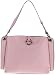DESIGNER DETAILS Saddle Stitch Shoulder Bag (Pink)