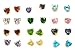 Gorgeous 24K Yellow Gold Layered (GL) Cubic Zirconia Heart Stud/Post Birthstone Earrings ~ You Choose Color ~ Lifetime Guarantee