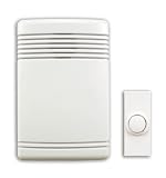 Heath Zenith SL-6140-B Wireless Battery Operated Door Chime Kit, White