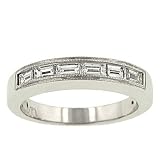 Channel Set Baguette Diamond Wedding Band .67cttw