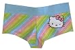 Hello Kitty Face on Rainbow Stripes low-rise boy short for women