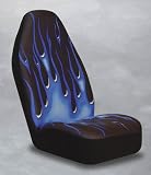 Flames Universal Bucket Seat Cover - Blue