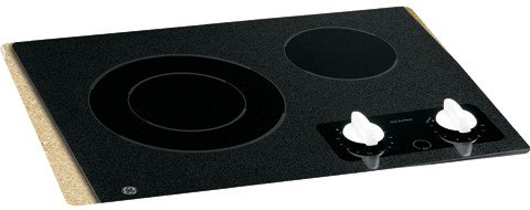 GE CleanDesign JP256WMWW 21 Smoothtop Electric Cooktop - Black Surface with White Accents