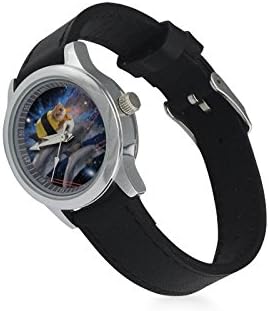 Thanksgiving Day Gifts Cute Cat And Dolphins Laser Beams Kid's Leather Strap Watch