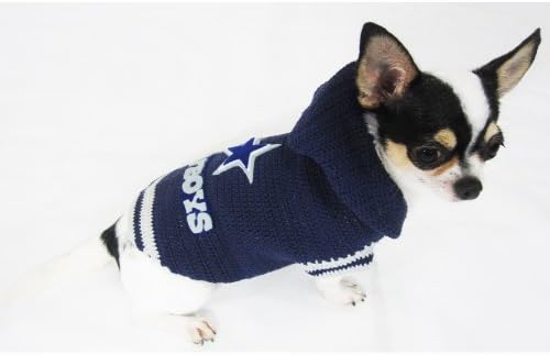 Handmade Dallas Cowboys Football Pet Hoodie Sweater Dog Clothing American Football League Super Bowl Sports Fan Dk942 Myknitt - Free Shipping