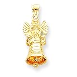 14k Polished Angel Bell Pendant