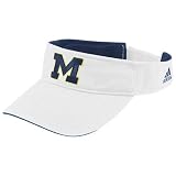 adidas Michigan Wolverines Youth White Basic Logo Adjustable Visor