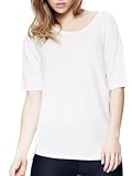 T-shirt pour femme, manche a raglan - Semi-transparente, douce et lisse - Faite de fibres d'eucalyptus