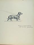 TROTTING DOG HOUND PET ANIMAL SKETCH PRINT OLD ART 1938