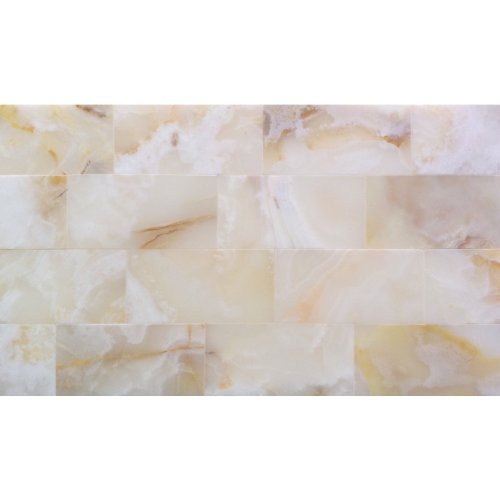 3x6 Pearl White Onyx Subway Brick Polished Tiles for Backsplash, Shower