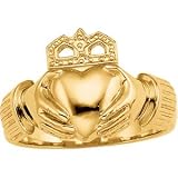 14K Yellow Gold Claddagh Ring