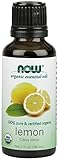 Now Foods Lemon Oil Organic 100% Pure, 1 ounce