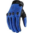 Icon Sub Etched Men's Textile Street Motorcycle Gloves - Blue