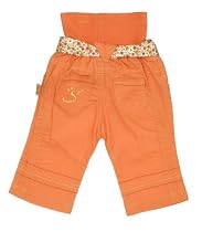 Sterntaler 74965 Hose Melina aus Baumwollstoff und Stickmotiv mit G&uuml;rtel aus Blumenstoff Gr&ouml;&szlig;e 68 Farbe orange (Farb-Nr. 88), FJSO09